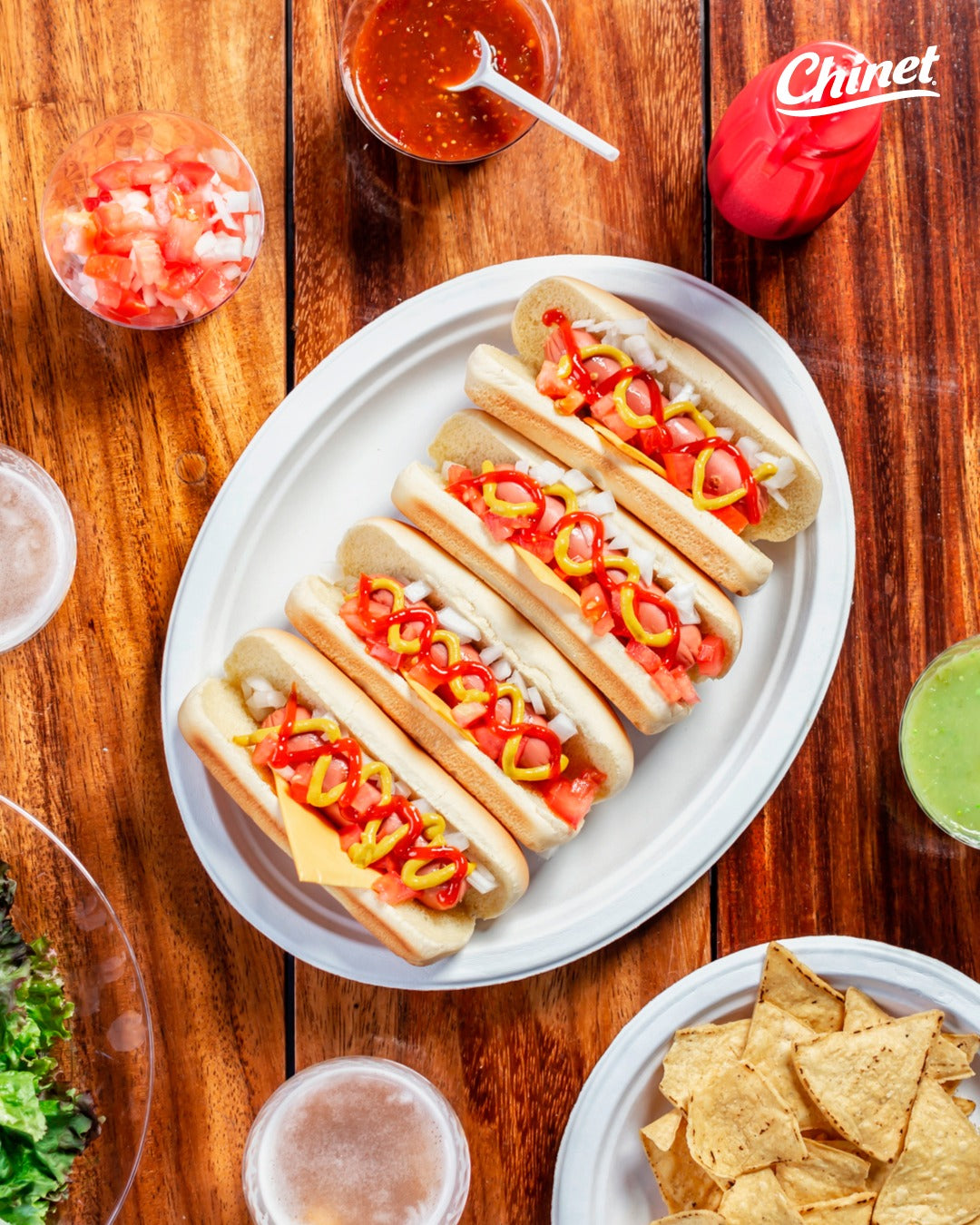 Hot-Dogs con Chinet