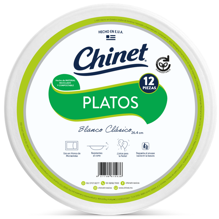 Platos desechables Chinet No. 10 – 3100292