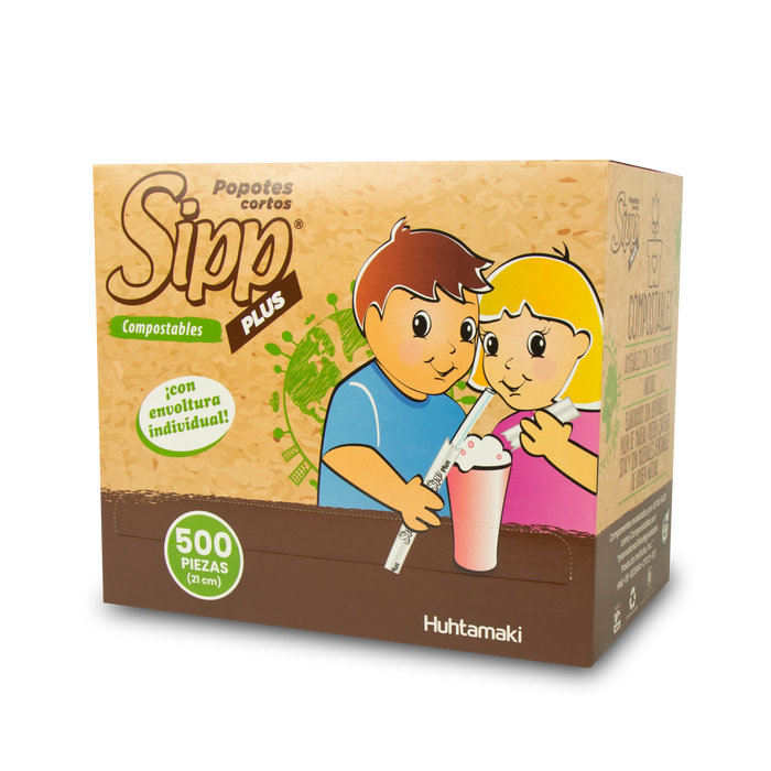 Popote Sipp Corto Compostable Estuchados – 1203502